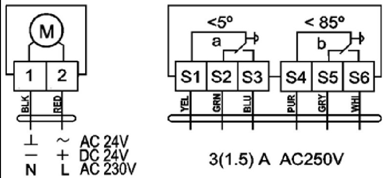 Электропривод Нанотек NF 230 B (15 Н·м, с возвратной пружиной)