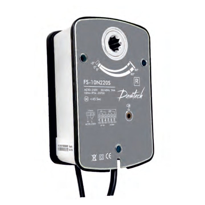 Электропривод Dastech FS-10N24S 10 Н·м, 24 В, для клапанов дымоудаления