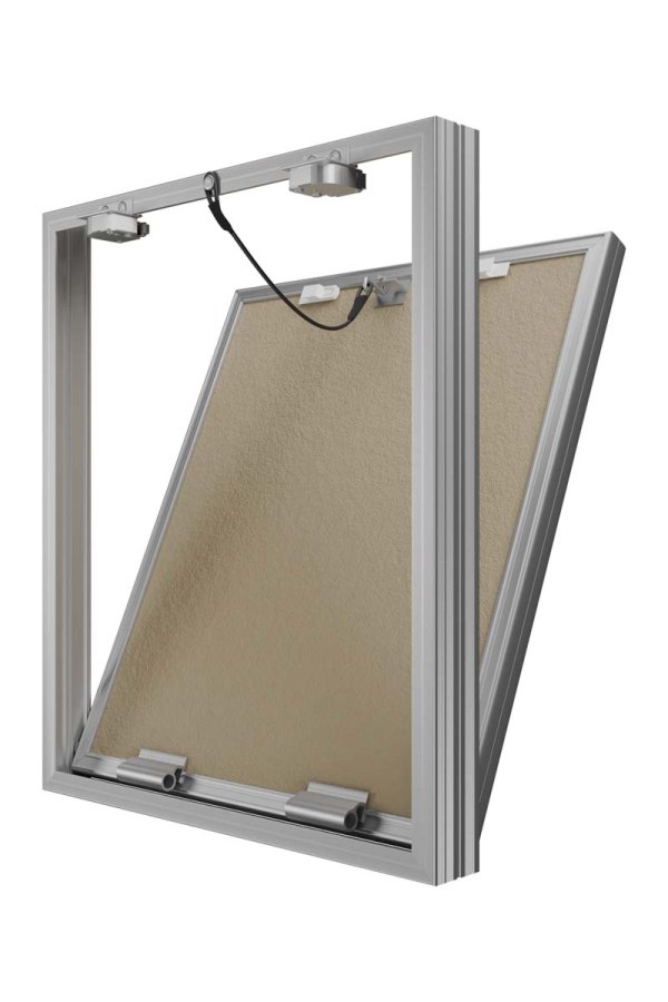 Люк ревизионный D Ceramo Base 500х600 скрытый монтаж съемный алюминий EVECS